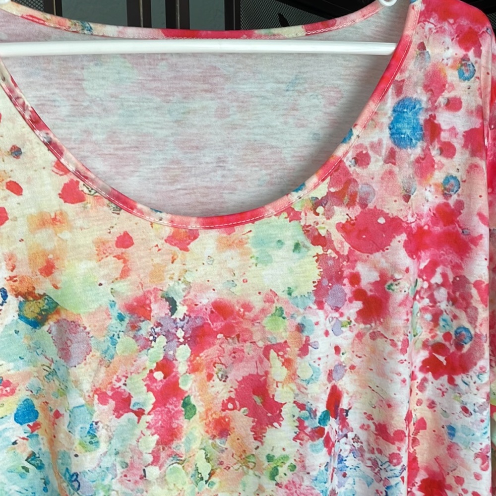 Summer dress plus batik print dress 2X - Picture 5 of 7